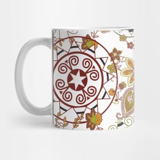 Flowers with geometric motifs Mug